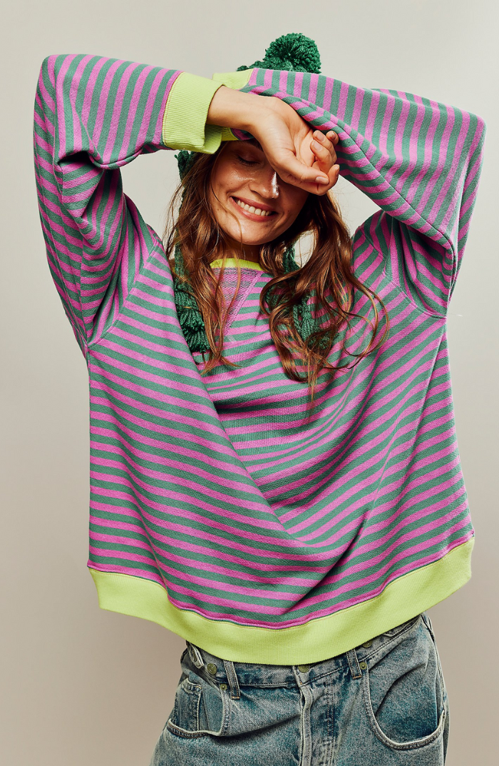 LENA™ Oversized striped sweater