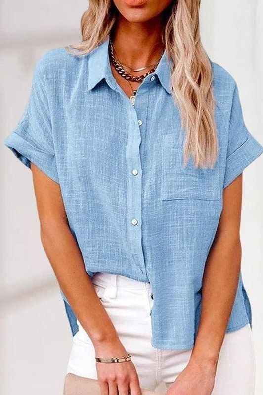 Anne™ | Comfortable linen shirt blouse