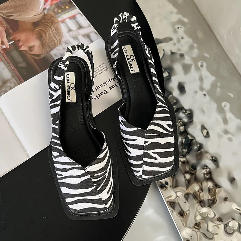 Lydia™ | Square Toe Slingback Sandals