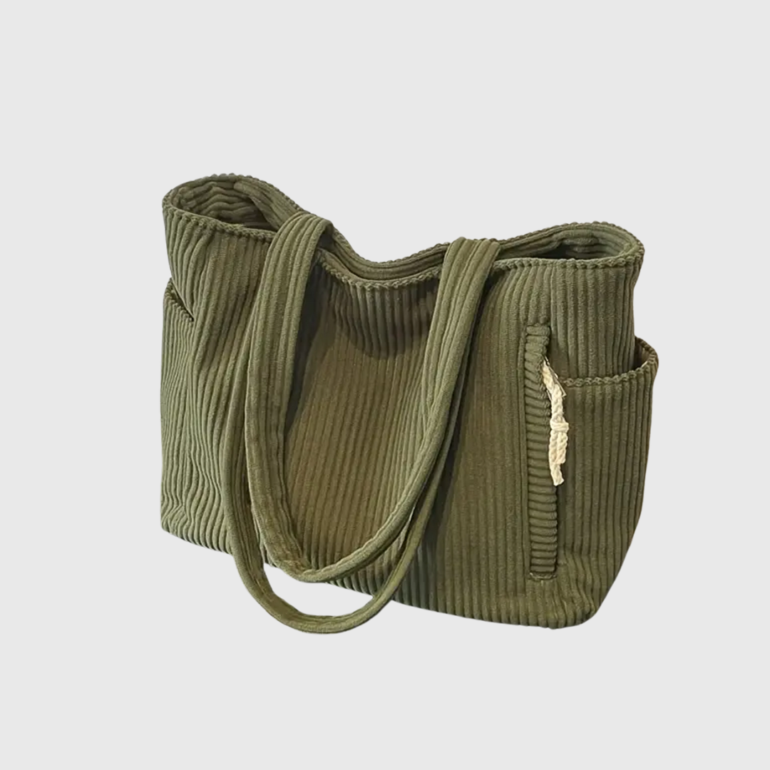 Emma™ - Elegant Corduroy Tote Bag