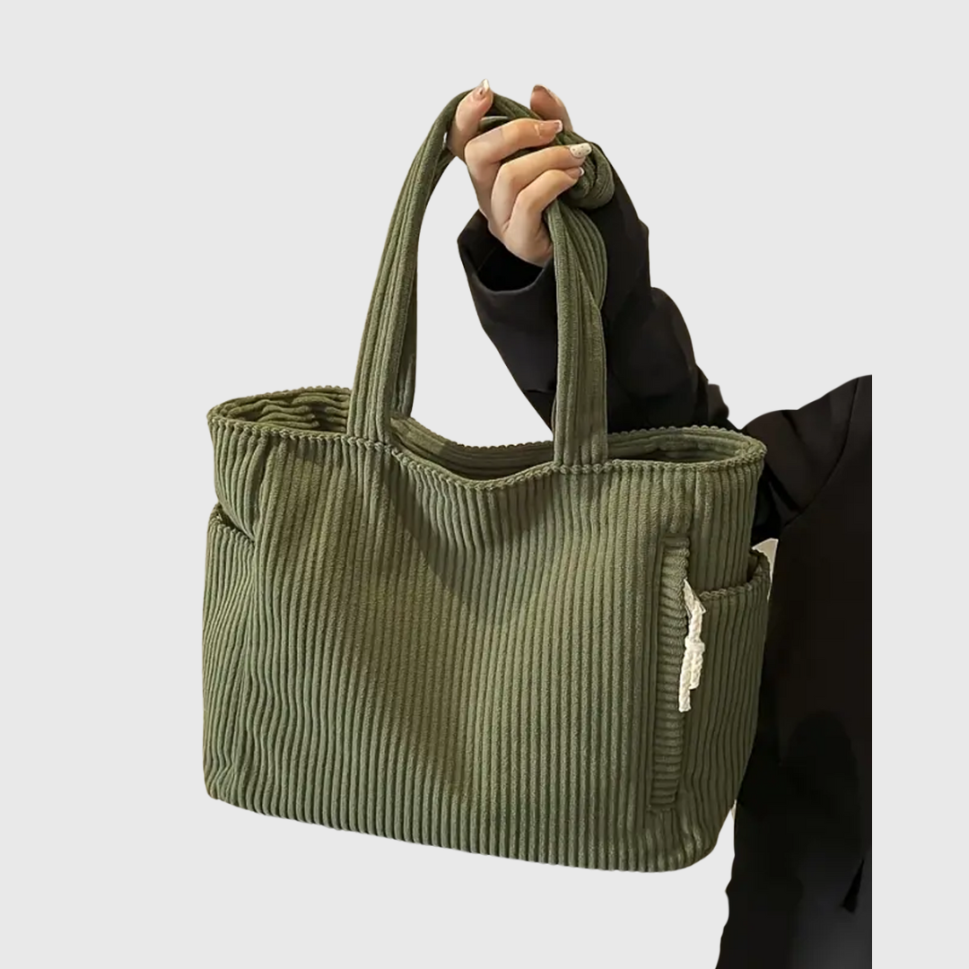Emma™ - Elegant Corduroy Tote Bag