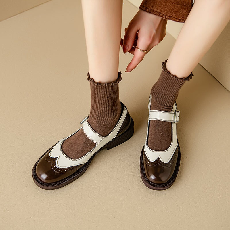 Perlina – Flat Washed Cowhide Shoes