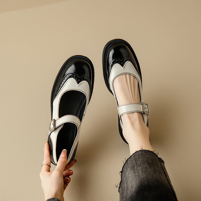 Perlina – Flat Washed Cowhide Shoes