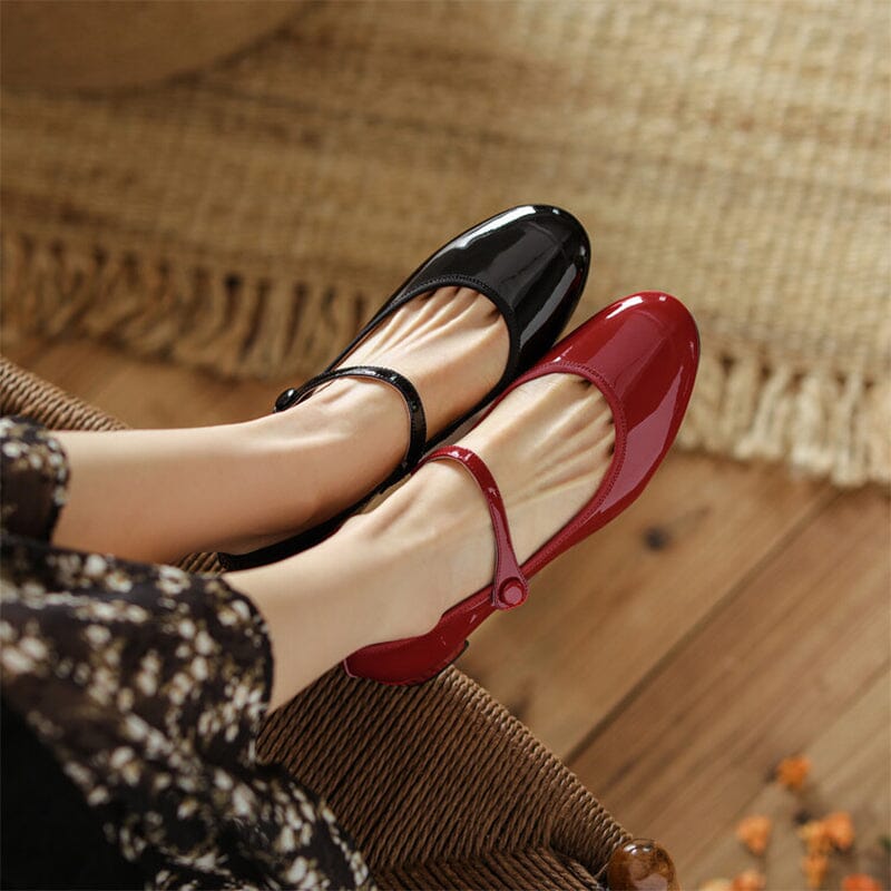 Zolena – Vintage Cow Leather Ballet Flats