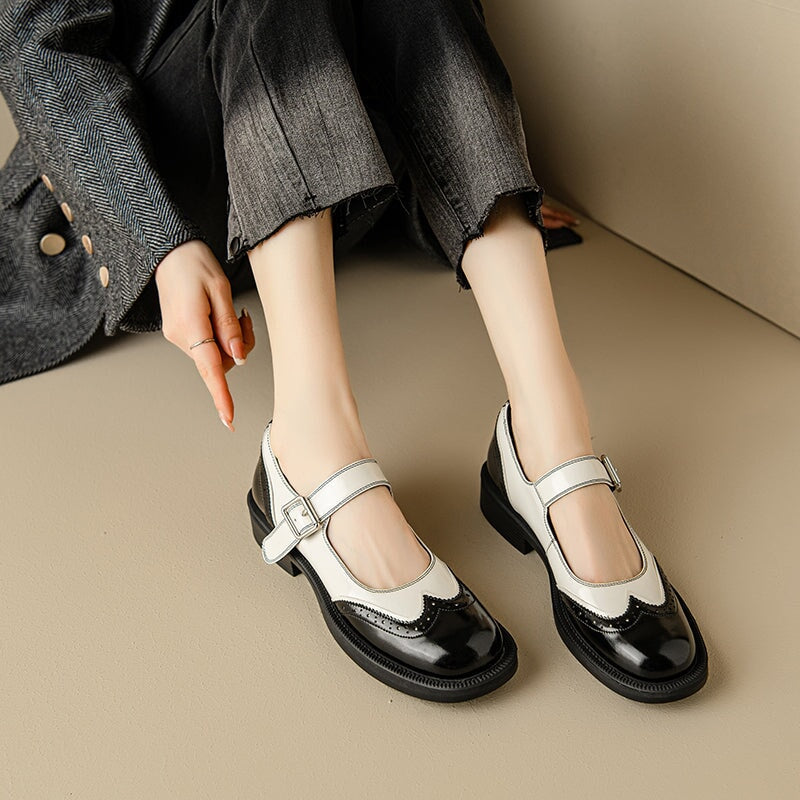 Perlina – Flat Washed Cowhide Shoes
