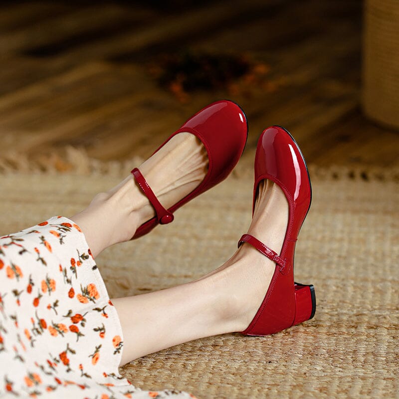 Zolena – Vintage Cow Leather Ballet Flats