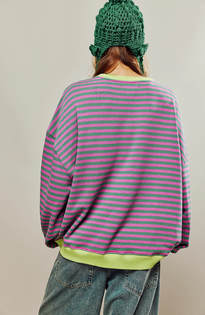 LENA™ Oversized striped sweater