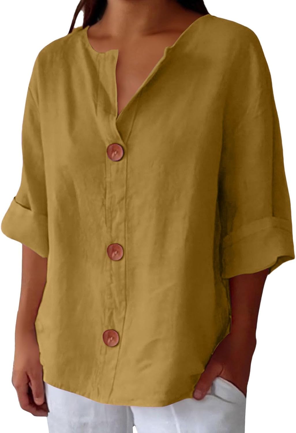 Celeste - Casual Linen Blouse