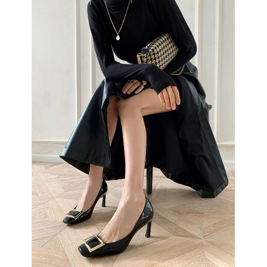 Celinka - Elegant heeled sandals with metal accents