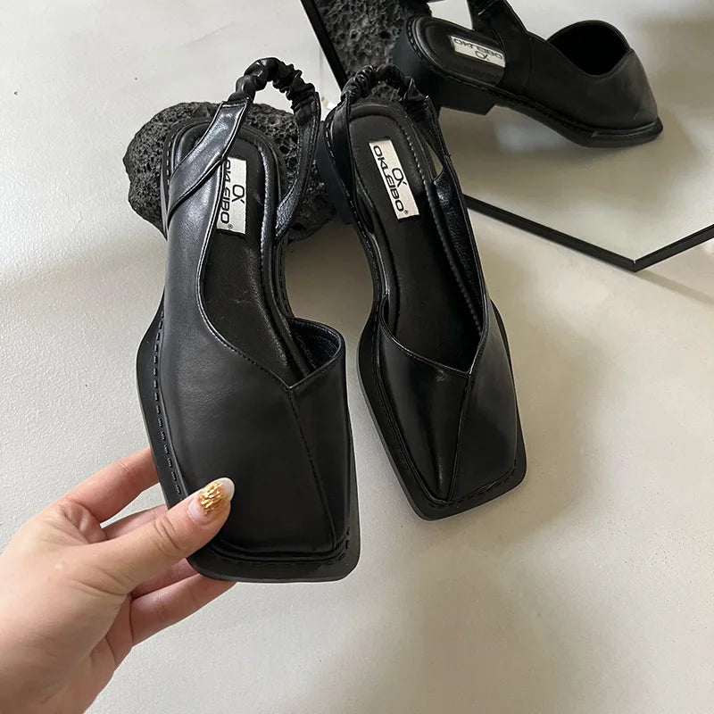 Lydia™ | Square Toe Slingback Sandals