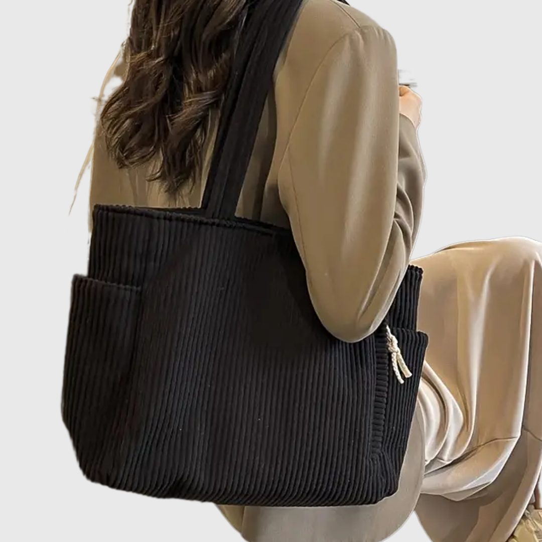 Emma™ - Elegant Corduroy Tote Bag